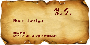 Neer Ibolya névjegykártya