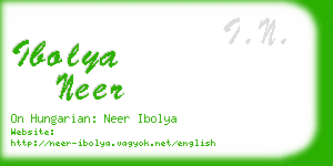 ibolya neer business card